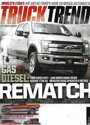 TRUCK TREND 2017 JAN - GAS V DIESEL, ARMADA, TITAN , PATHFINDER, TITAN XD